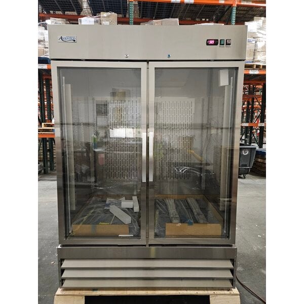 Scratch and Dent Avantco SS-2R-G-HC 54" Stainless Steel Glass Door Reach-In Refrigerator