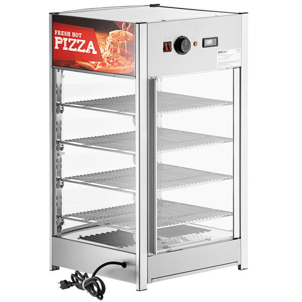 Scratch and Dent ServIt PDW12D1S 12" Customizable Full-Service Countertop Display Warmer with 4 Shelves
