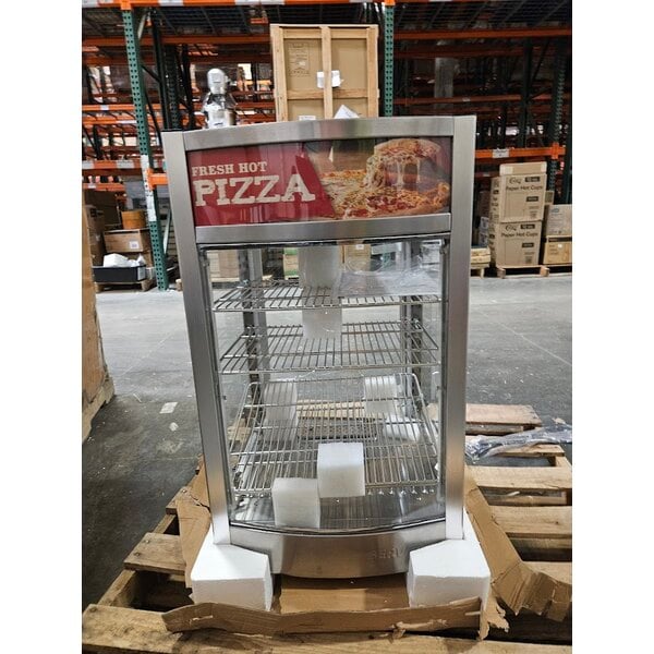 Scratch and Dent ServIt PDW12D1S 12" Customizable Full-Service Countertop Display Warmer with 4 Shelves