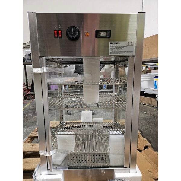 Scratch and Dent ServIt PDW12D1S 12" Customizable Full-Service Countertop Display Warmer with 4 Shelves