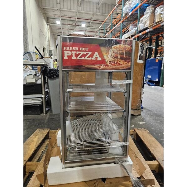 Scratch and Dent ServIt PDW12D1S 12" Customizable Full-Service Countertop Display Warmer with 4 Shelves