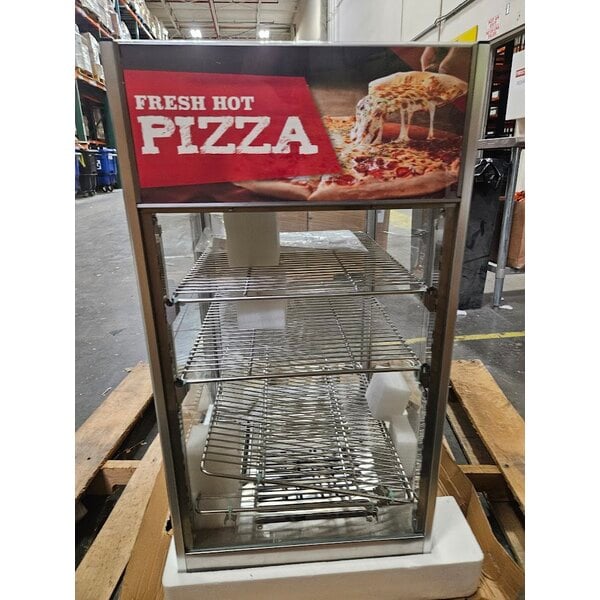 Scratch and Dent ServIt PDW12D1S 12" Customizable Full-Service Countertop Display Warmer with 4 Shelves