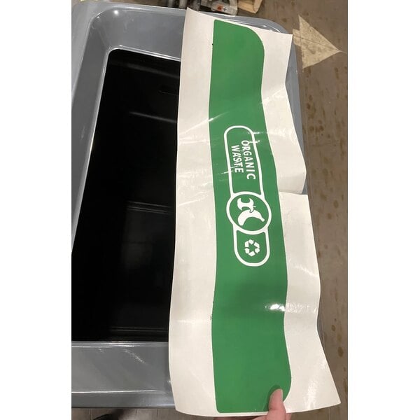 Scratch and Dent Rubbermaid® 1961683 Configure 45 Gallon Stenni Gray 1 Stream Organic Waste Indoor Rectangular Recycling Bin