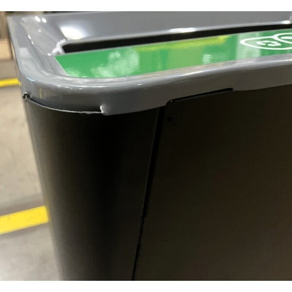 Scratch and Dent Rubbermaid® 1961683 Configure 45 Gallon Stenni Gray 1 Stream Organic Waste Indoor Rectangular Recycling Bin