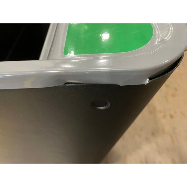 Scratch and Dent Rubbermaid® 1961683 Configure 45 Gallon Stenni Gray 1 Stream Organic Waste Indoor Rectangular Recycling Bin