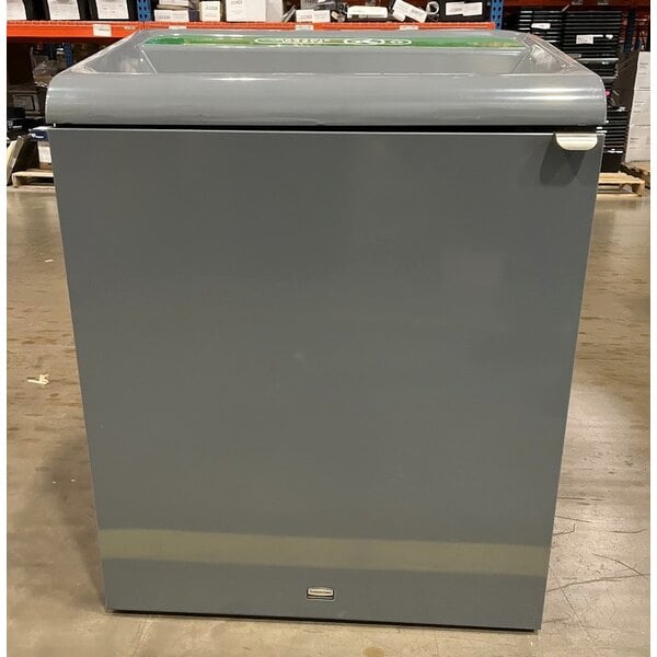 Scratch and Dent Rubbermaid® 1961683 Configure 45 Gallon Stenni Gray 1 Stream Organic Waste Indoor Rectangular Recycling Bin