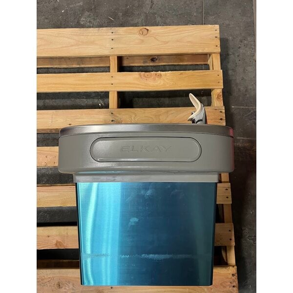 Scratch and Dent Zurn Elkay EZSDWSSK ezH20 Stainless Steel Hands-Free Non-Filtered Bottle Filling Station with Drinking Fountain - Non-Refrigerated