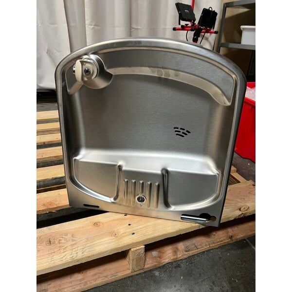 Scratch and Dent Zurn Elkay EZSDWSSK ezH20 Stainless Steel Hands-Free Non-Filtered Bottle Filling Station with Drinking Fountain - Non-Refrigerated