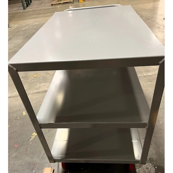 Scratch and Dent Lavex 36" x 24" x 35" Three Shelf Steel Utility Cart - Fully Welded
