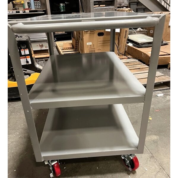 Scratch and Dent Lavex 36" x 24" x 35" Three Shelf Steel Utility Cart - Fully Welded