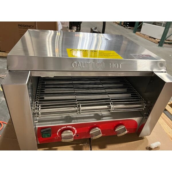 Scratch and Dent Avantco T3600B Commercial 14 1/2" Wide Conveyor Toaster with 3" Opening - 208V, 3600W, 1200 Slices per Hour