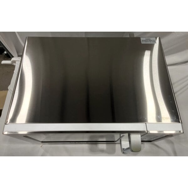 Scratch and Dent Waring WMO90 Stainless Steel Commercial Microwave with Push Button Controls - 120V, 1000W
