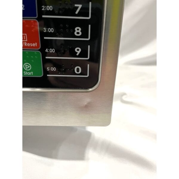 Scratch and Dent Waring WMO90 Stainless Steel Commercial Microwave with Push Button Controls - 120V, 1000W