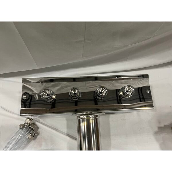 Scratch and Dent Avantco UDD-60-HC-S (2) Four Tap Kegerator Beer Dispenser - Stainless Steel, (2) 1/2 Keg Capacity
