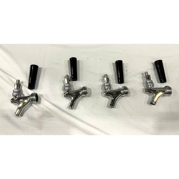 Scratch and Dent Avantco UDD-60-HC-S (2) Four Tap Kegerator Beer Dispenser - Stainless Steel, (2) 1/2 Keg Capacity