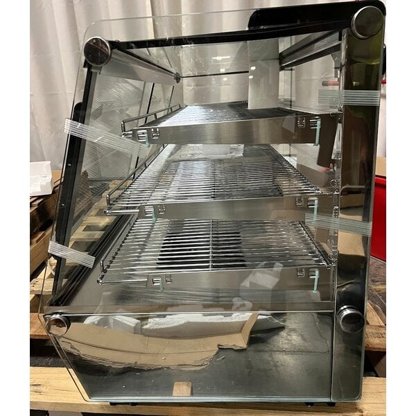 Scratch and Dent ServIt HDM-48 48" Self / Full Service 3 Shelf Countertop Heated Display Case with Sliding Doors - 120V, 1800W