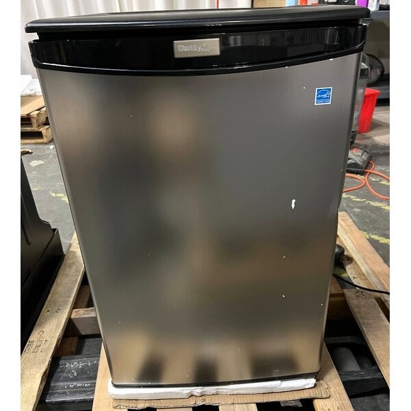 Scratch and Dent Danby DAR044A4BSLDD Designer 4.4 Cu. Ft. Stainless Steel Solid Door Reach-In Refrigerator