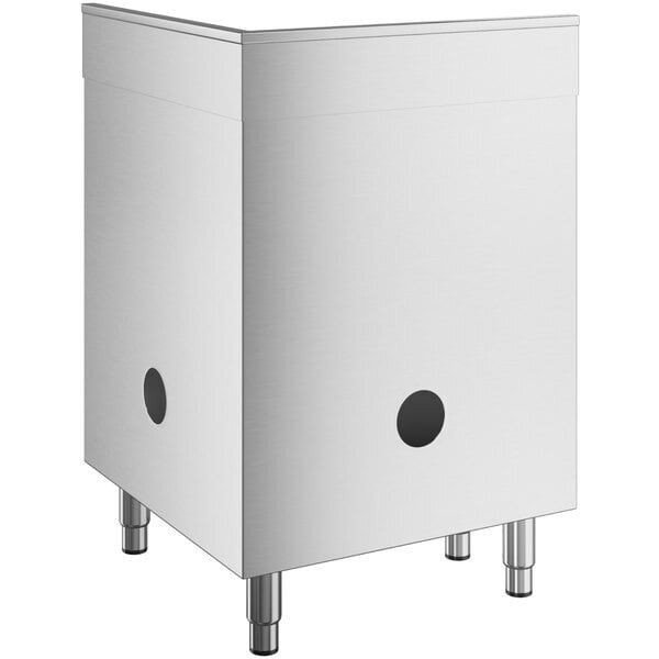 Scratch and Dent Regency Spec Line 24" x 24" 14-Gauge Stainless Steel Corner Work Table with Hinged Door and Lock