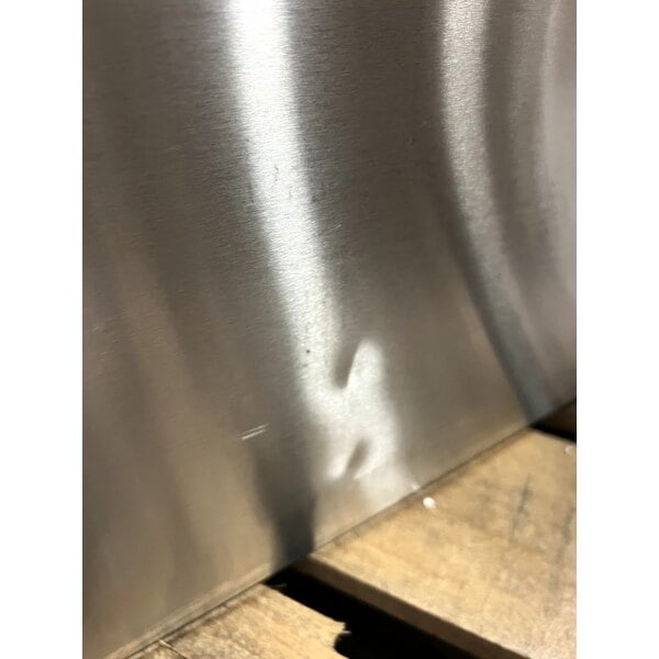 Scratch and Dent Regency Spec Line 24" x 24" 14-Gauge Stainless Steel Corner Work Table with Hinged Door and Lock