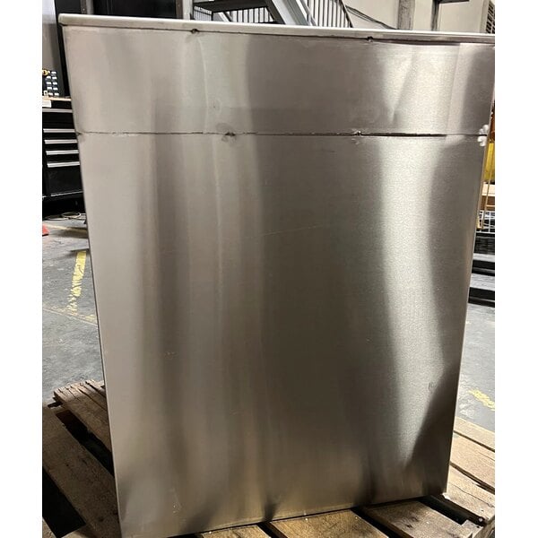 Scratch and Dent Regency Spec Line 24" x 24" 14-Gauge Stainless Steel Corner Work Table with Hinged Door and Lock