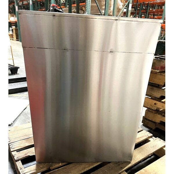 Scratch and Dent Regency Spec Line 24" x 24" 14-Gauge Stainless Steel Corner Work Table with Hinged Door and Lock