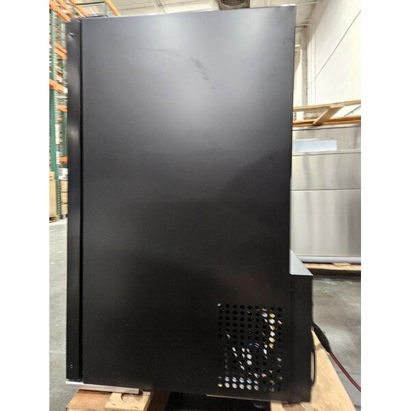 Scratch and Dent Avantco CRM-7-HC Black Countertop Display Refrigerator with Swing Door - 4.1 Cu. Ft.