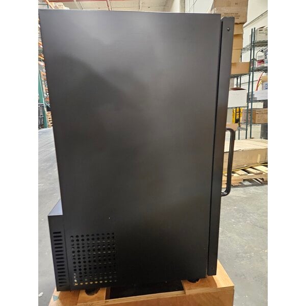 Scratch and Dent Avantco CRM-7-HC Black Countertop Display Refrigerator with Swing Door - 4.1 Cu. Ft.