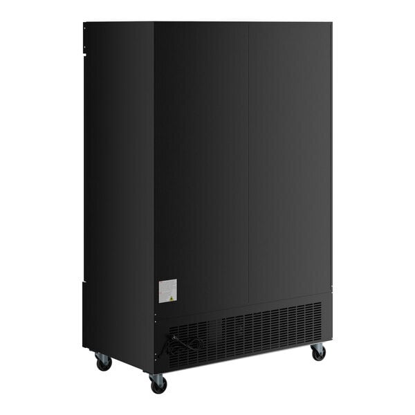 Scratch and Dent Avantco GDC-49-HC 53" Black Swing Glass Door Merchandiser Refrigerator with LED Lighting