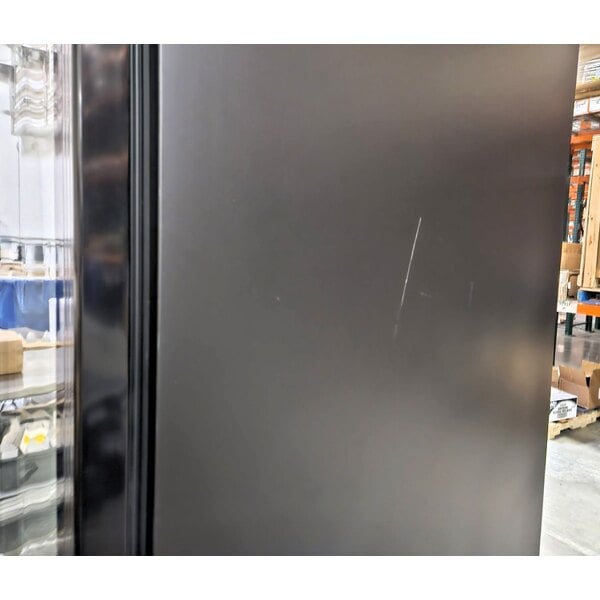 Scratch and Dent Avantco GDC-49-HC 53" Black Swing Glass Door Merchandiser Refrigerator with LED Lighting