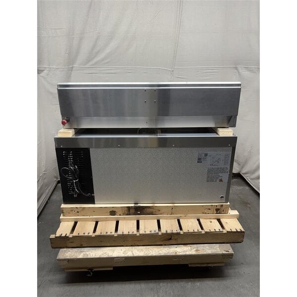 Scratch and Dent Cooking Performance Group G48T 48" Gas Countertop Griddle with Thermostatic Controls and 48", 2 Drawer Refrigerated Base - 120,000 BTU