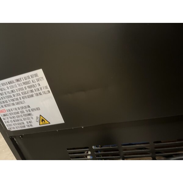 Scratch and Dent Avantco GDC-49F-HC 53" Black Swing Glass Door Merchandiser Freezer with LED Lighting