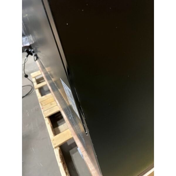 Scratch and Dent Avantco GDC-49F-HC 53" Black Swing Glass Door Merchandiser Freezer with LED Lighting