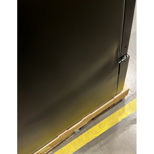 Scratch and Dent Avantco GDC-49F-HC 53" Black Swing Glass Door Merchandiser Freezer with LED Lighting