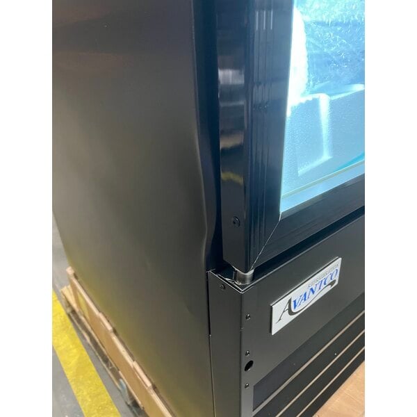 Scratch and Dent Avantco GDC-49F-HC 53" Black Swing Glass Door Merchandiser Freezer with LED Lighting