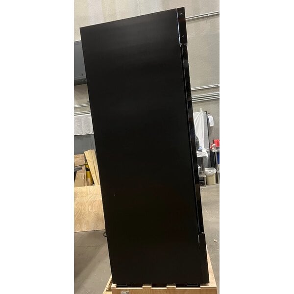 Scratch and Dent Avantco GDC-49F-HC 53" Black Swing Glass Door Merchandiser Freezer with LED Lighting
