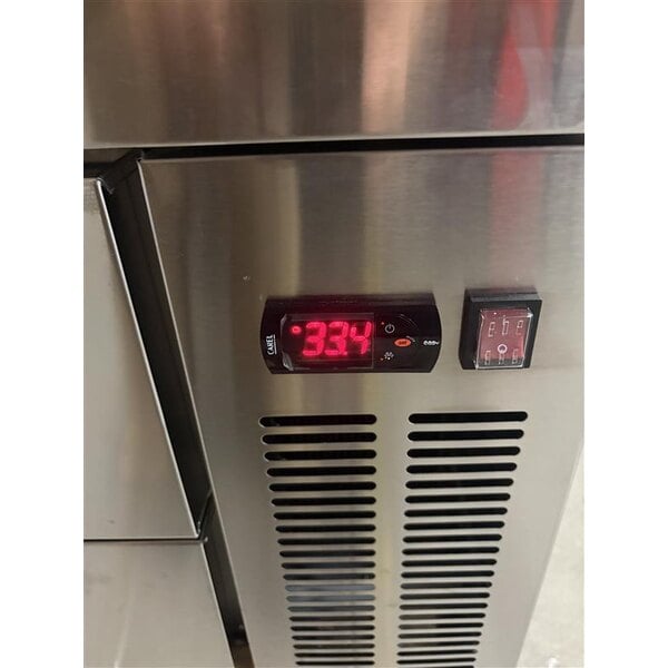 Scratch and Dent Cooking Performance Group CBR48 48" Gas Countertop Radiant Charbroiler and 48", 2 Drawer Refrigerated Chef Base - 160,000 BTU