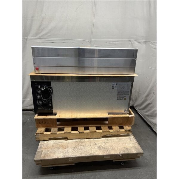 Scratch and Dent Cooking Performance Group CBR48 48" Gas Countertop Radiant Charbroiler and 48", 2 Drawer Refrigerated Chef Base - 160,000 BTU