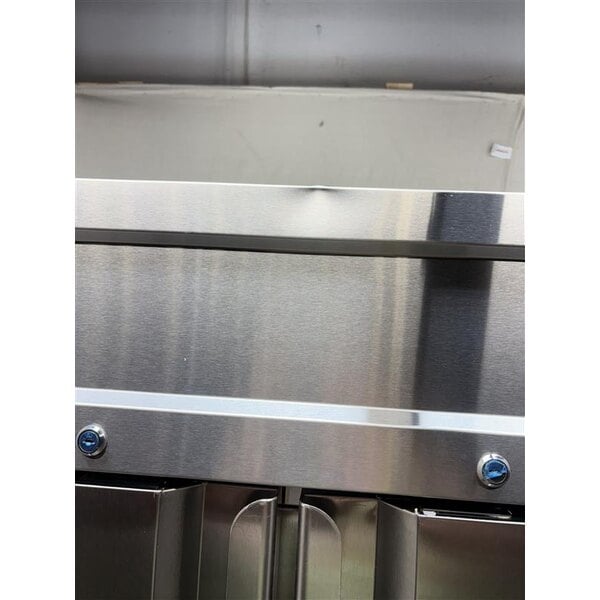 Scratch and Dent Avantco SS-3F-HC 81 5/16" Stainless Steel Solid Door Reach-In Freezer