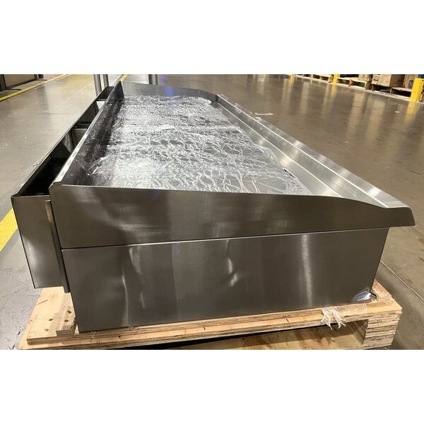 Scratch and Dent Cooking Performance Group GT-CPG-72-NL 72" Gas Countertop Griddle with Thermostatic Controls - 180,000 BTU