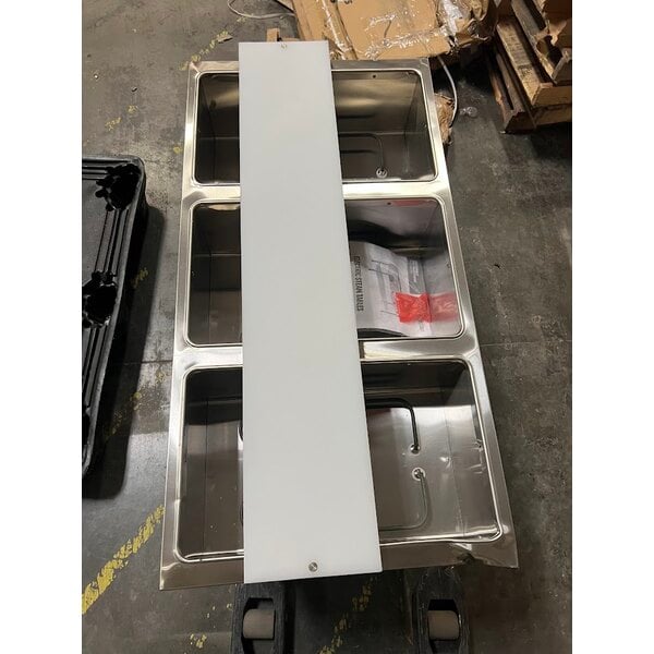 Scratch and Dent ServIt Three Pan Open Well Electric Steam Table with Adjustable Undershelf - 120V, 1500W