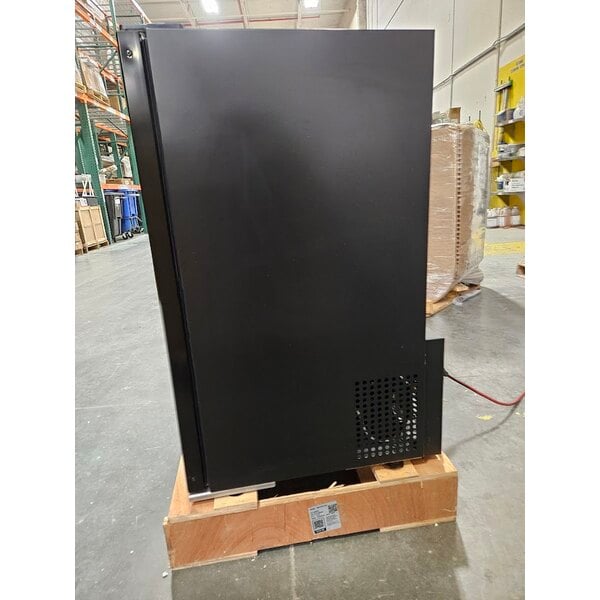 Scratch and Dent Avantco CRM-7-HC Black Countertop Display Refrigerator with Swing Door - 4.1 Cu. Ft.