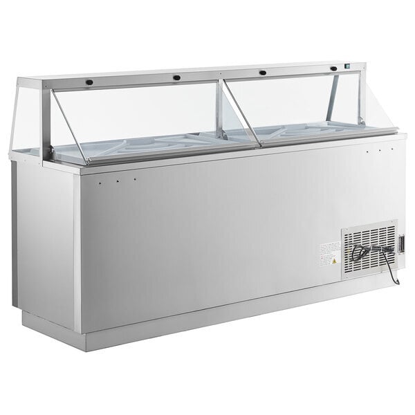 Scratch and Dent Avantco CPSS-88-HC 88 3/4" 16 Tub Stainless Steel Deluxe Ice Cream Dipping Cabinet