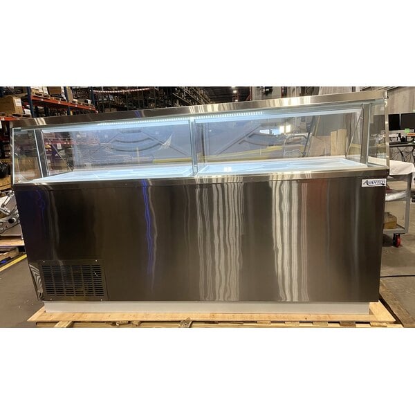 Scratch and Dent Avantco CPSS-88-HC 88 3/4" 16 Tub Stainless Steel Deluxe Ice Cream Dipping Cabinet