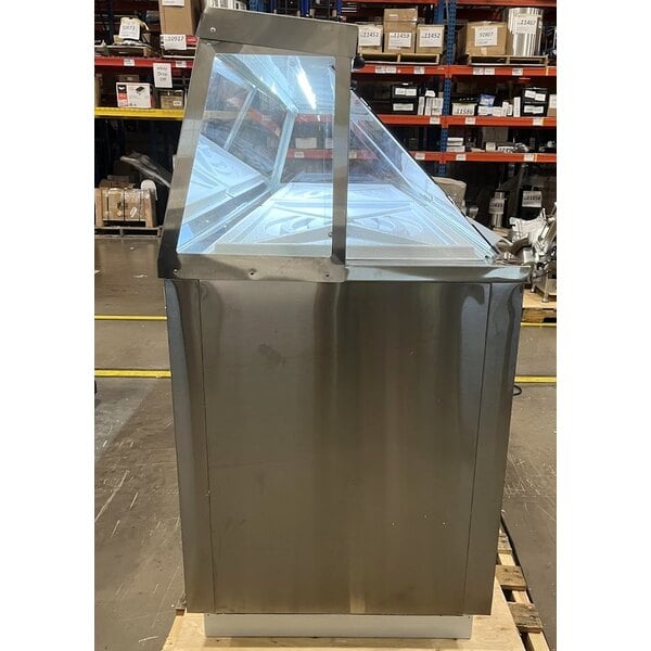 Scratch and Dent Avantco CPSS-88-HC 88 3/4" 16 Tub Stainless Steel Deluxe Ice Cream Dipping Cabinet
