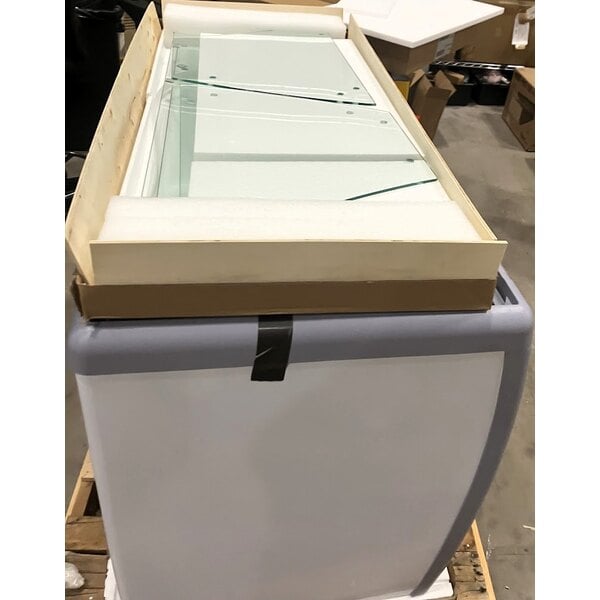 Scratch and Dent Avantco ADC-8-NF 49" Customizable Ice Cream Dipping Cabinet with Flat Sneeze Guard