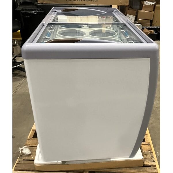 Scratch and Dent Avantco ADC-8-NF 49" Customizable Ice Cream Dipping Cabinet with Flat Sneeze Guard