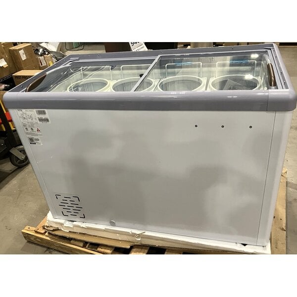 Scratch and Dent Avantco ADC-8-NF 49" Customizable Ice Cream Dipping Cabinet with Flat Sneeze Guard