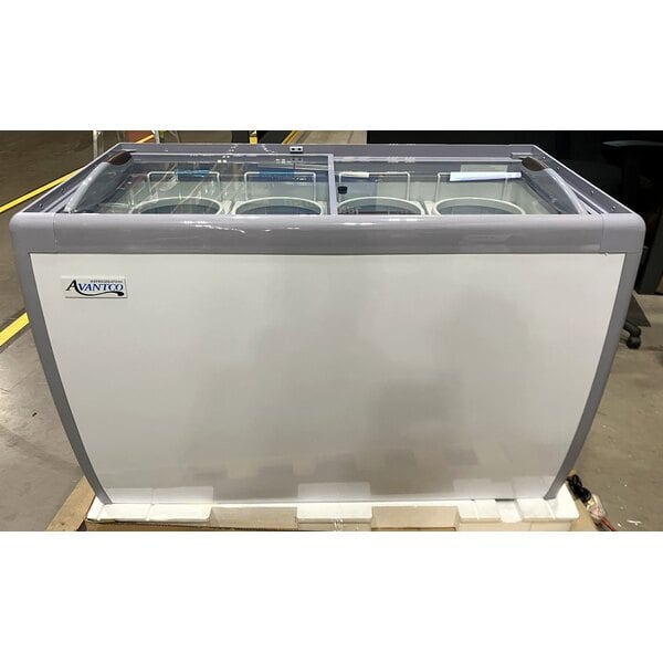 Scratch and Dent Avantco ADC-8-NF 49" Customizable Ice Cream Dipping Cabinet with Flat Sneeze Guard