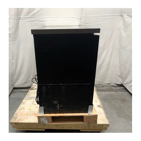 Scratch and Dent Avantco UBB-60G-HC 60" Black Counter Height Narrow Glass Door Back Bar Refrigerator with LED Lighting