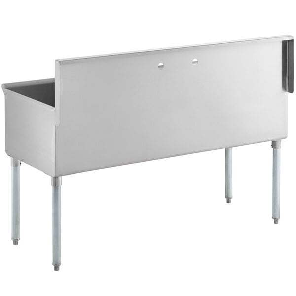 Scratch and Dent Regency 54" Three Compartment Commercial Utility Sink with 18" x 21" x 13" Sink Bowls